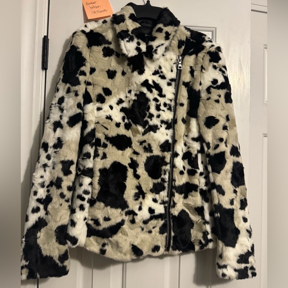 INC International Concepts Jackets & Blazers - INC.Stylish Faux Fur Cow Print Jacket. NWOT. Smoke free home
